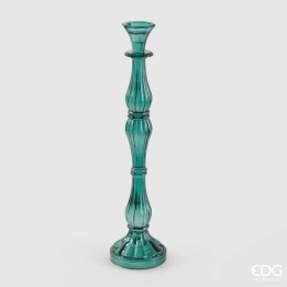 EDG Candeliere in crystal glass verde alto 41 cm