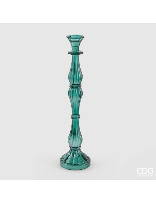 Candeliere in Cristallo EDG Verde H41 cm Design Alto Elegante