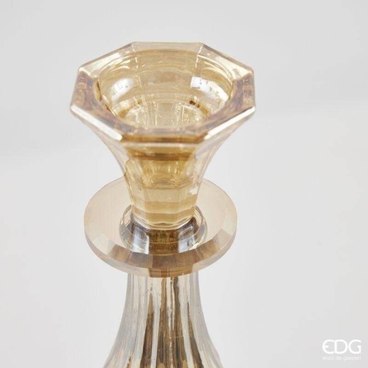 EDG Enzo De Gasperi Candeliere sinuoso ambra alto 31 cm
