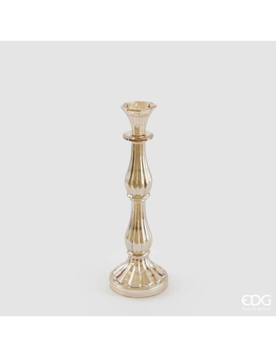 Candeliere Sinuoso in Cristallo EDG Ambra H31 cm Design Raffinato