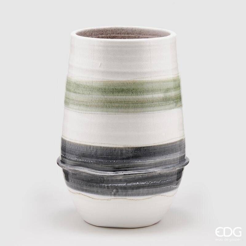 Vaso Fenice Fasce EDG in Ceramica Decorativa H50 cm Design Raffinato