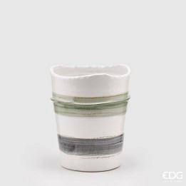 EDG Enzo De Gasperi Vaso Fenice Fasce ceramica alto 32 cm