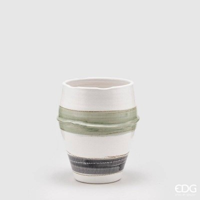 Vaso Fenice Fasce EDG in Ceramica H29 cm Design Elegante