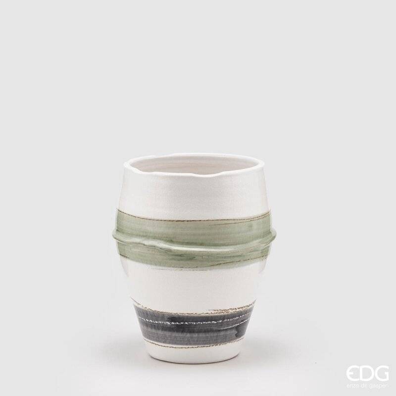 Vaso Fenice Fasce EDG in Ceramica H29 cm Design Elegante
