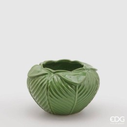 EDG Enzo De Gasperi Vaso Freaky Foglie in gres verde Ø 23 cm