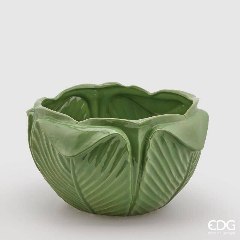 Vaso Decorativo Freaky Foglie Verde EDG in Gres H18 D31,5 cm