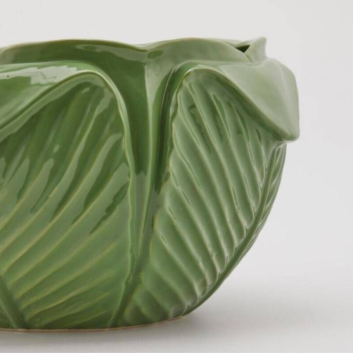 EDG Vaso Freaky Foglie in gres verde Ø 31,5 cm
