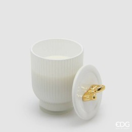EDG Candela Jolie Frangipani con fiocco oro 15 cm