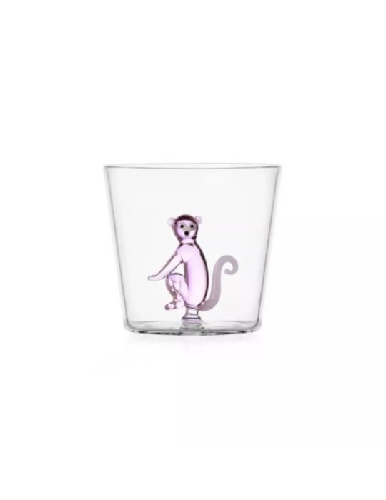 Tumbler Scimmia Rosa Savannah Ichendorf in Vetro Borosilicato