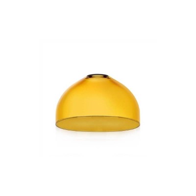 Coperchio Vaso Grande Giallo Fio Ichendorf in Vetro...