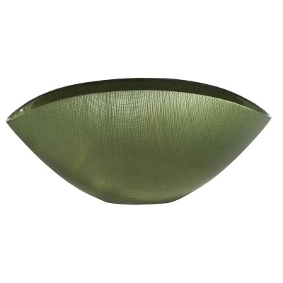 Centrotavola Verde Giada 38×11 cm Onlylux Burano | Vetro...