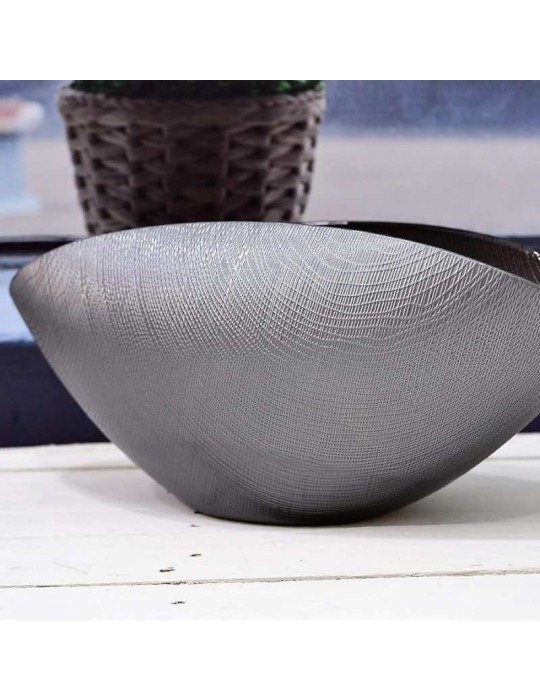 Coppa Burano Onlylux 28x14 cm Metal Grey in...