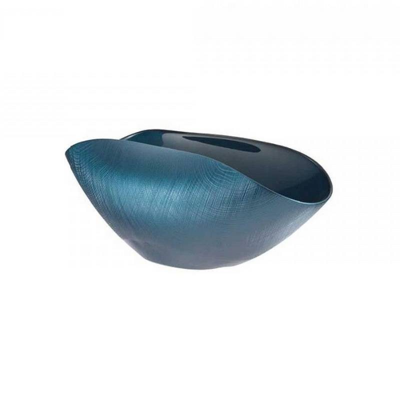 Centrotavola Burano Onlylux 38x11 cm Ocean Blu in Vetro Artistico