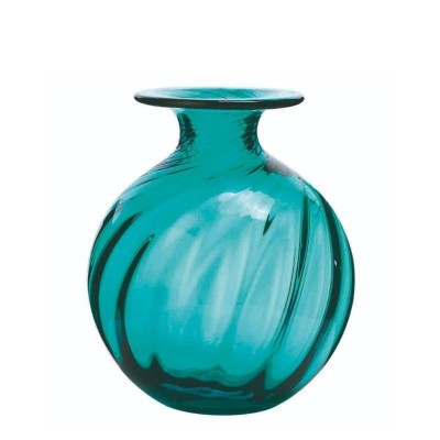 Vaso Elios Onlylux Light Blu H15 cm in Vetro Soffiato