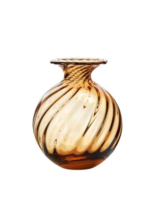 Vaso Elios Onlylux Ambra H15 cm in Vetro Soffiato