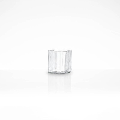 Groove Set 6 Tumbler Quadrati in Vetro Borosilicato...