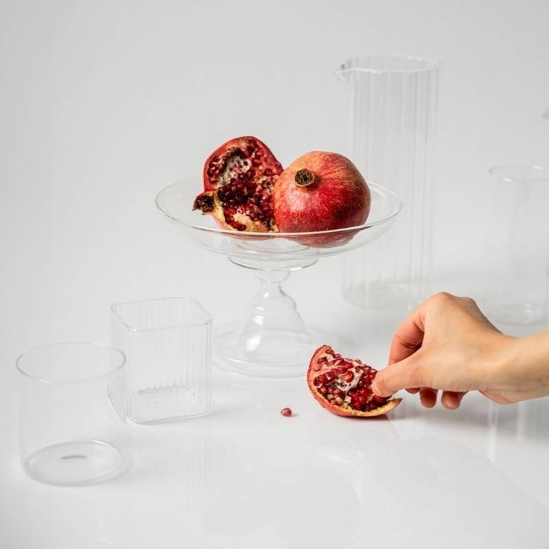 Rubin Alzata Trasparente in Vetro Borosilicato...