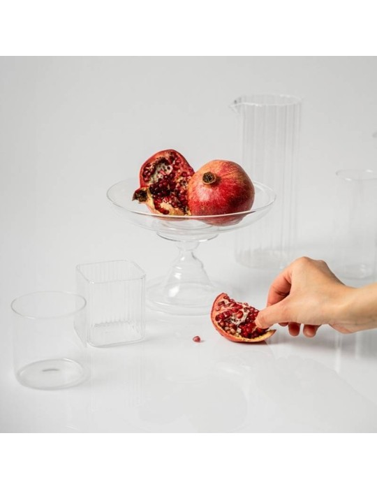 Rubin Alzata Trasparente in Vetro Borosilicato...