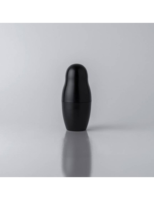 Matrioska Black Shaker KnIndustrie in Alluminio Anodizzato Design Lara Caffi