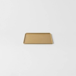 KnIndustrie Vassoio Storm champagne in alluminio 20 × 20 cm