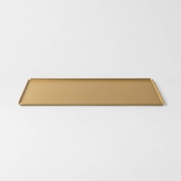 KnIndustrie Vassoio Storm champagne in alluminio 40 × 20 cm