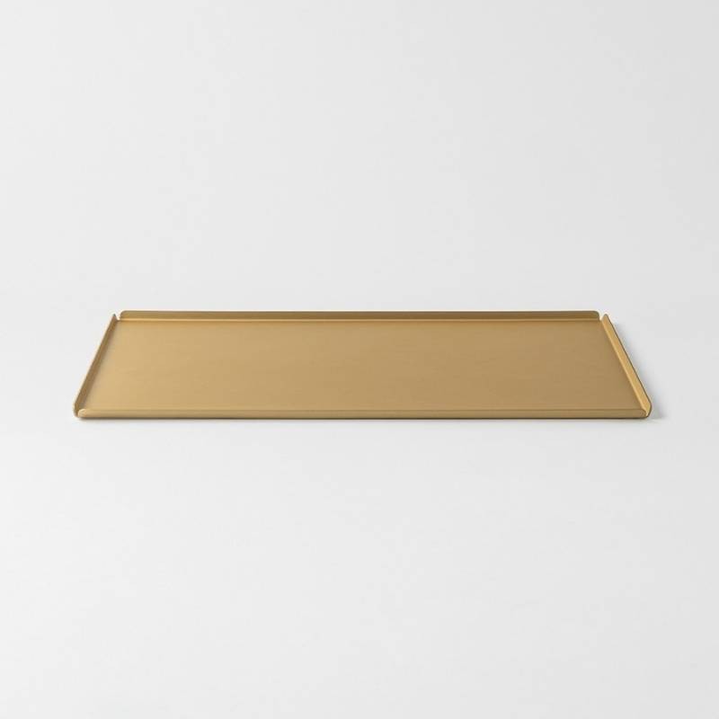 Storm Champagne Vassoio 40x20 cm KnIndustrie in Alluminio Design Ivan Tresoldi