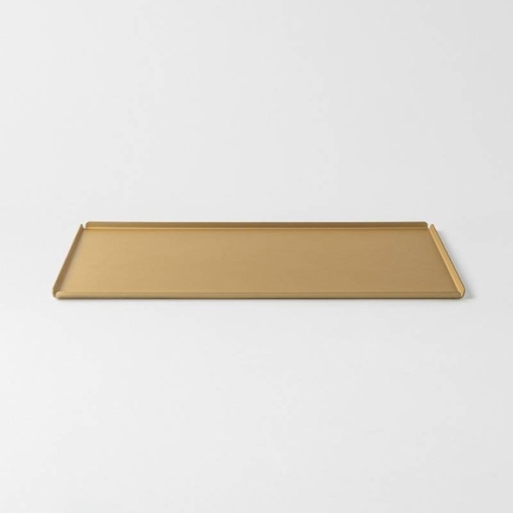 KnIndustrie Vassoio Storm champagne in alluminio 40 × 20 cm