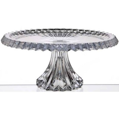 Piatto Dolce 33 cm Jewel Rogaska in Cristallo Molato a Mano