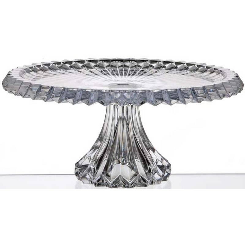 Piatto Dolce 33 cm Jewel Rogaska in Cristallo Molato a Mano