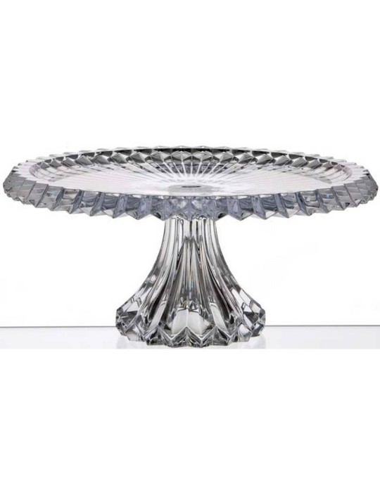 Piatto Dolce 33 cm Jewel Rogaska in Cristallo Molato a Mano
