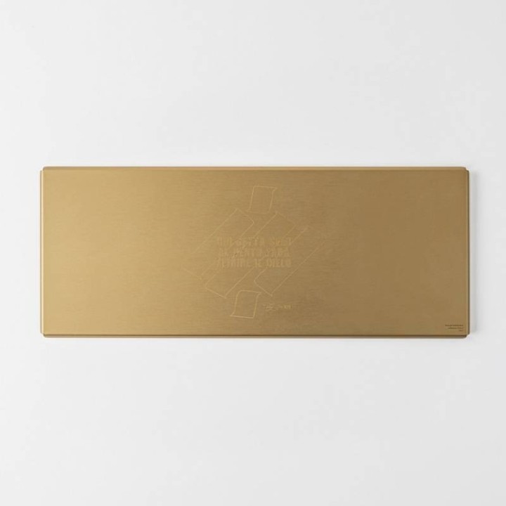 KnIndustrie Vassoio Storm champagne in alluminio 50 × 20 cm
