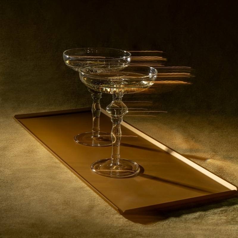 Storm Champagne – Vassoio 50x20 cm in Alluminio...