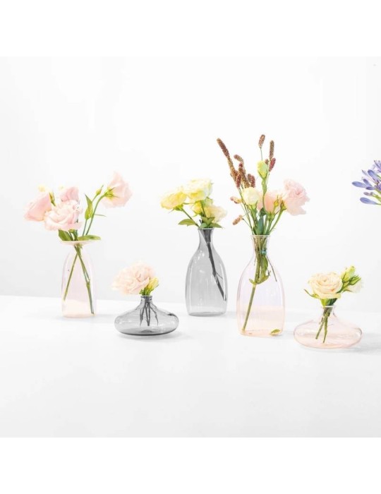 Un Fiore Vaso 35 Rosa Zafferano in Vetro...