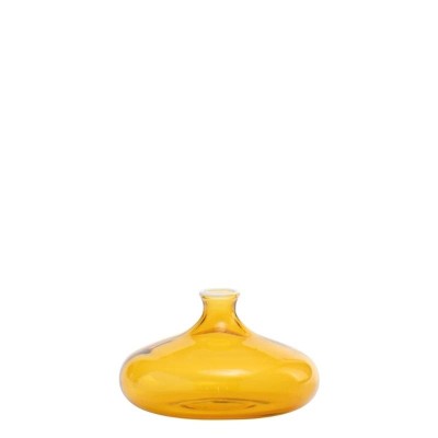 Un Fiore Vaso 19 Giallo Oro Zafferano in Vetro Borosilicato