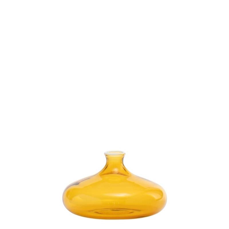 Un Fiore Vaso 19 Giallo Oro Zafferano in Vetro Borosilicato
