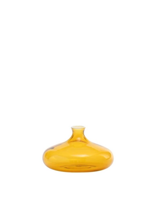 Un Fiore Vaso 19 Giallo Oro Zafferano in Vetro Borosilicato