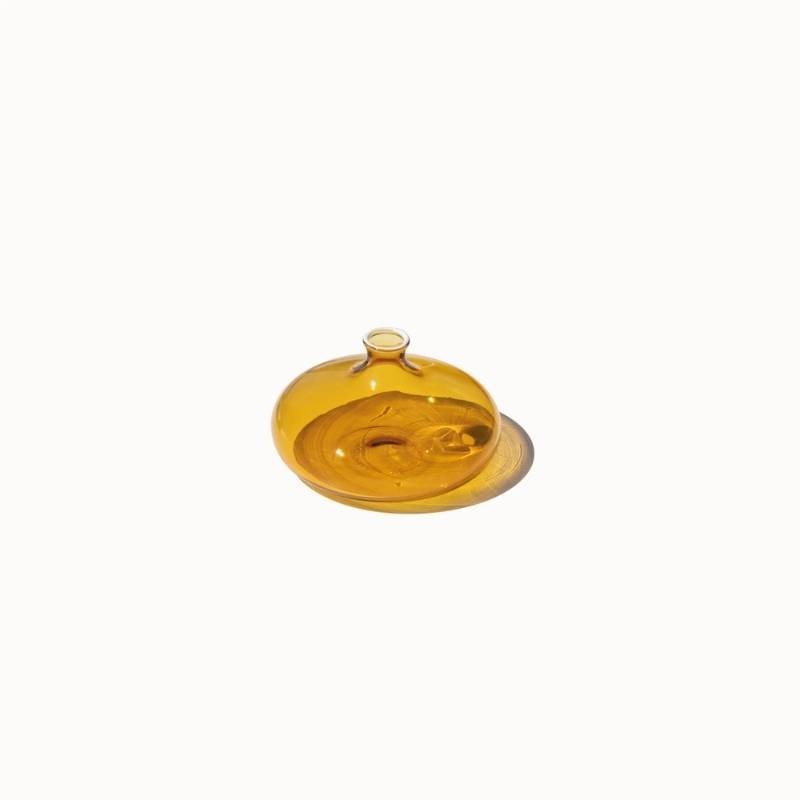 Un Fiore Vaso 19 Giallo Oro Zafferano in Vetro...