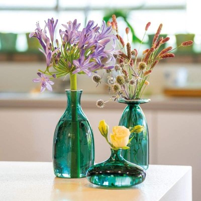 Un Fiore Vaso 19 Verde Lago Zafferano in Vetro Borosilicato 2