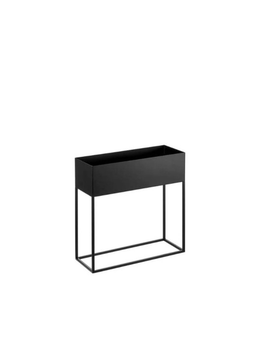 Cache-pot Rettangolare Piccolo in Metallo Nero – Design Urban Minimal | L’Oca Nera