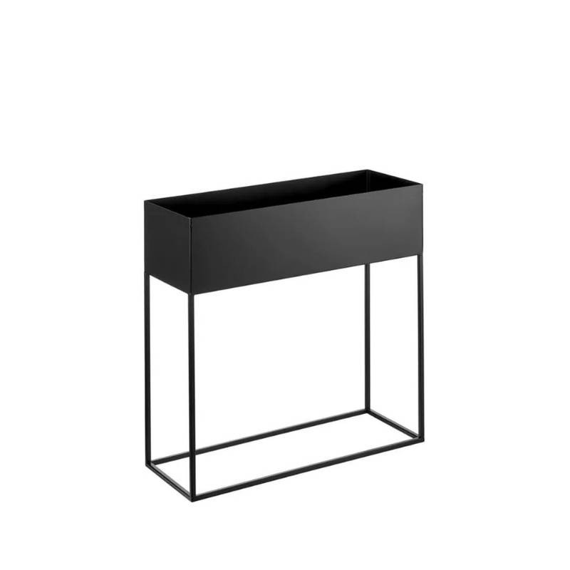 Cache-pot Rettangolare Grande in Metallo Nero – Vaso Design Urban Chic | L’Oca Nera