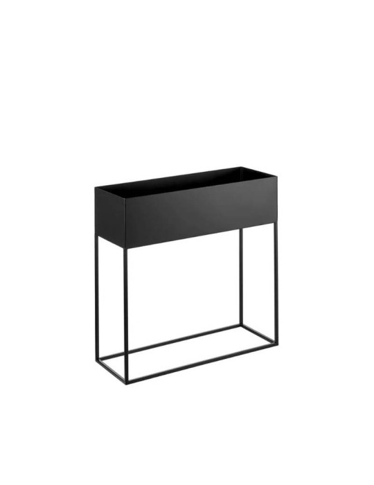 Cache-pot Rettangolare Grande in Metallo Nero – Vaso Design Urban Chic | L’Oca Nera