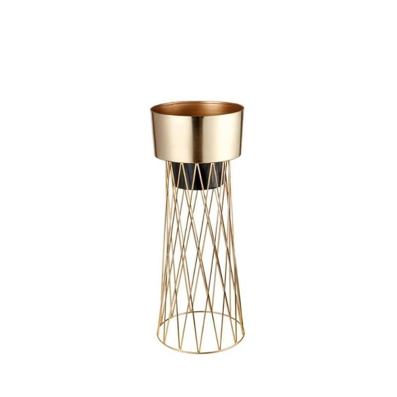 Cache-pot Piccolo in Metallo Dorato – Vaso Design Elegante per Interni | L’Oca Nera