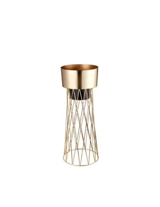 Cache-pot Piccolo in Metallo Dorato – Vaso Design Elegante per Interni | L’Oca Nera