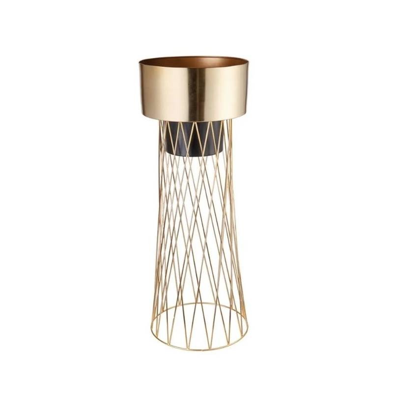 Cache-pot Grande in Metallo Dorato – Vaso Design Elegante per Interni | L’Oca Nera