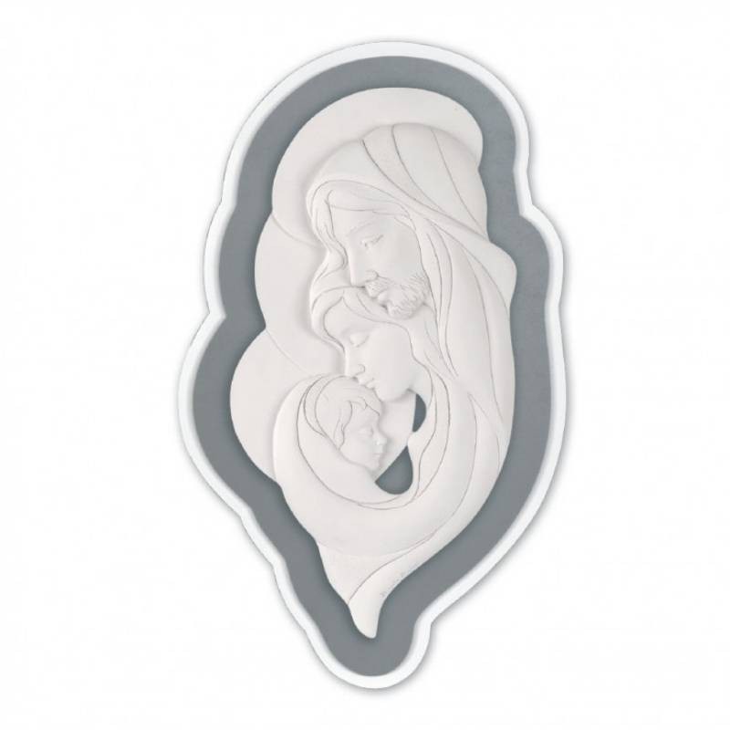 Sacra Famiglia Classica Grigio Bongelli Preziosi – Capoletto Moderno in Marmorino 35x50 cm