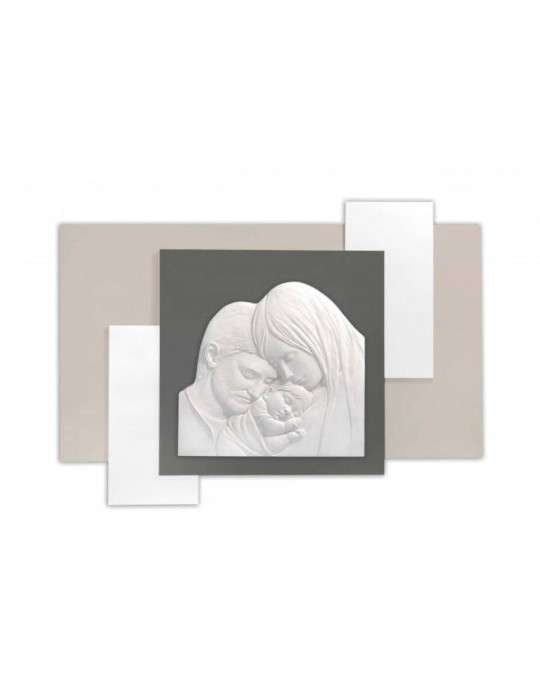 Quadro Sacra Famiglia Moderno Grande Bongelli Preziosi – Capezzale in Legno e Marmorino 100x57 cm