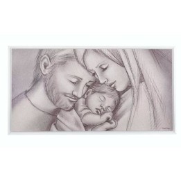 Bongelli Preziosi Capezzale Sacra Famiglia grigio 110 cm
