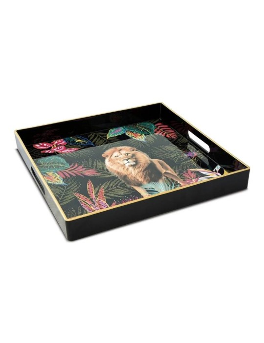 Vassoio Quadrato in Polipropilene 33x33 cm Sauvage Lion Pozzi Milano