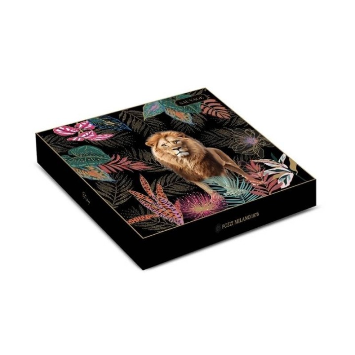 Pozzi Milano Vassoio quadrato Sauvage Lion 33 × 33 cm