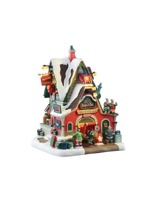 Lemax The Elf Service Sleigh & Sled Repair - Edificio Illuminato - Cod. 55315